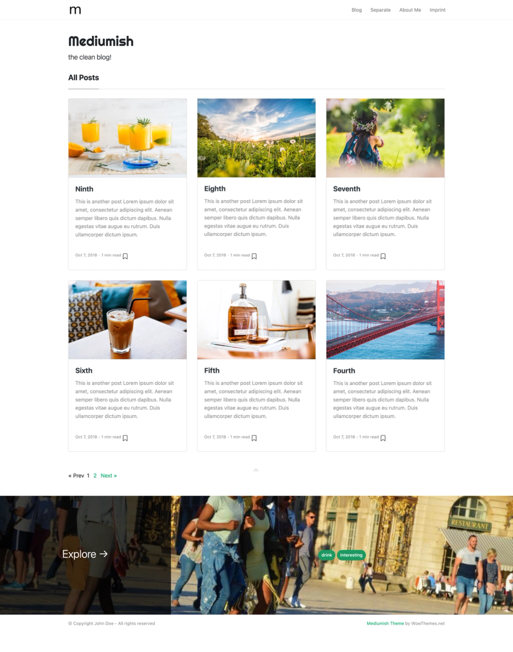 Mediumish screenshot | ATemplate.com