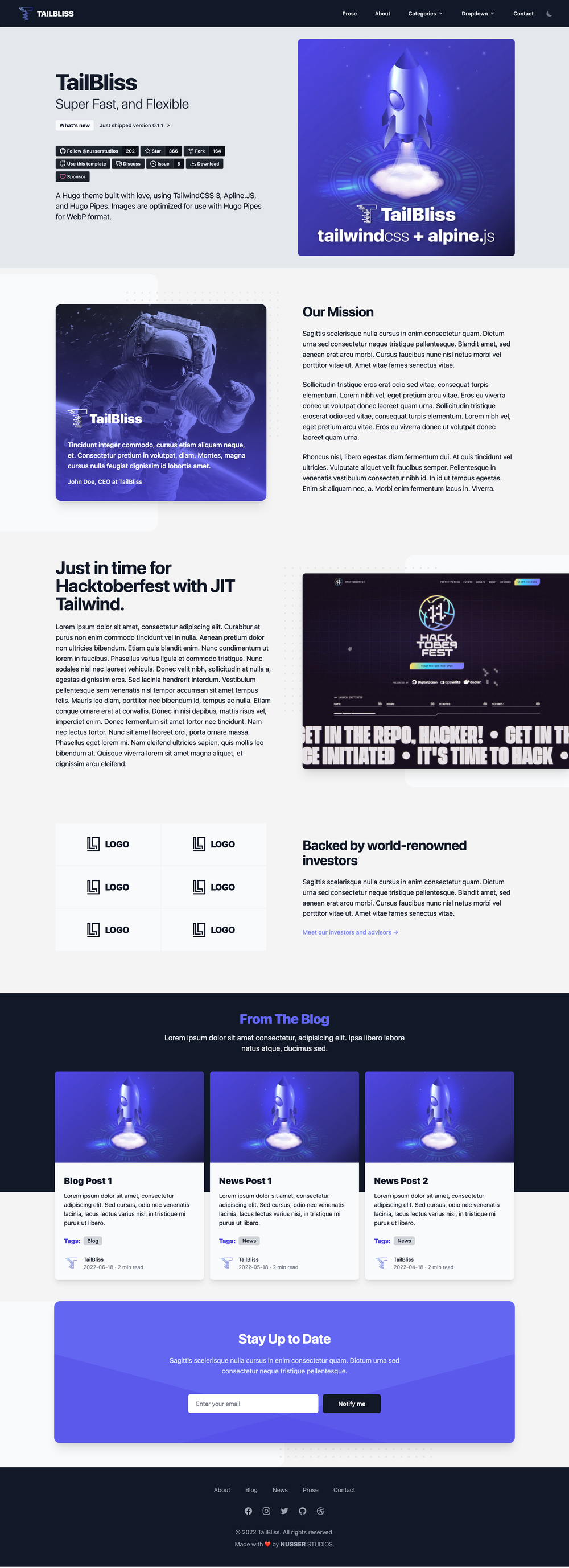 TailBliss screenshot | ATemplate.com