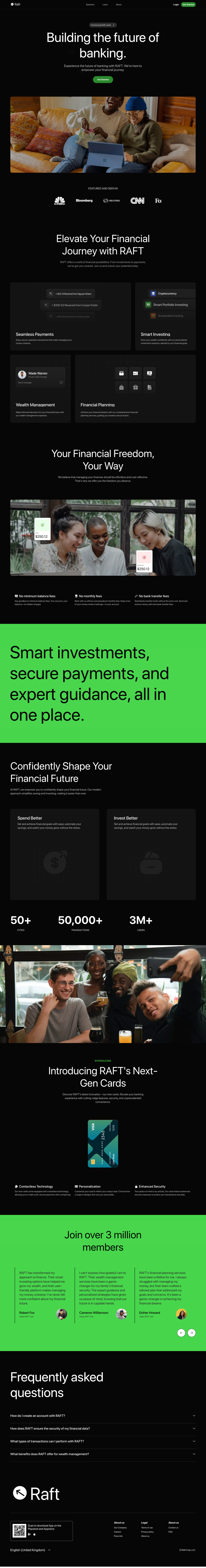 Raft-Landing-Page screenshot | ATemplate.com