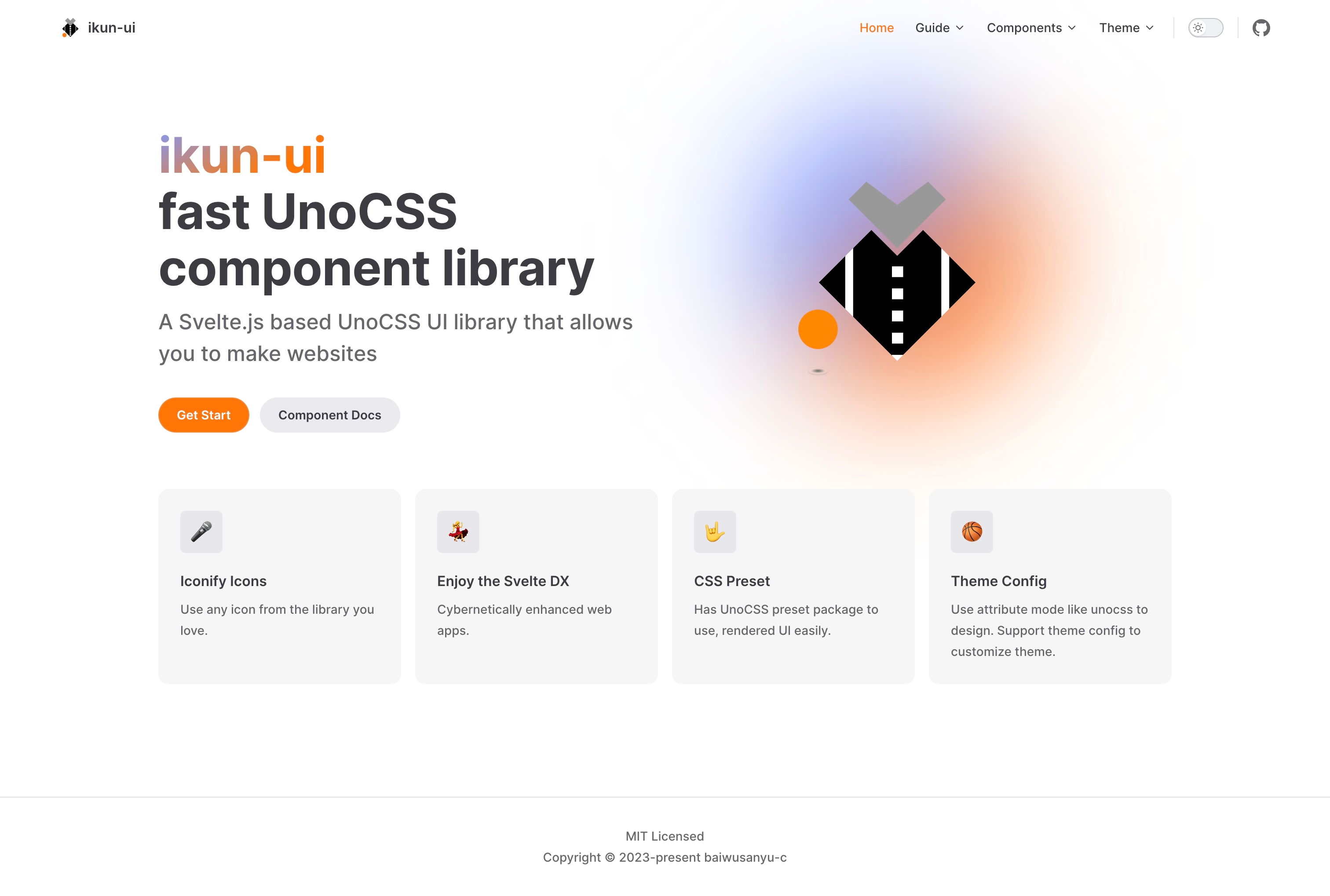 ikun-ui screenshot | ATemplate.com