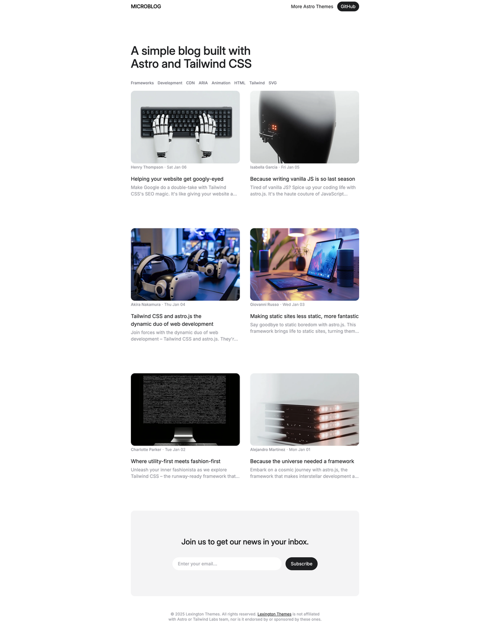 microblog screenshot | ATemplate.com