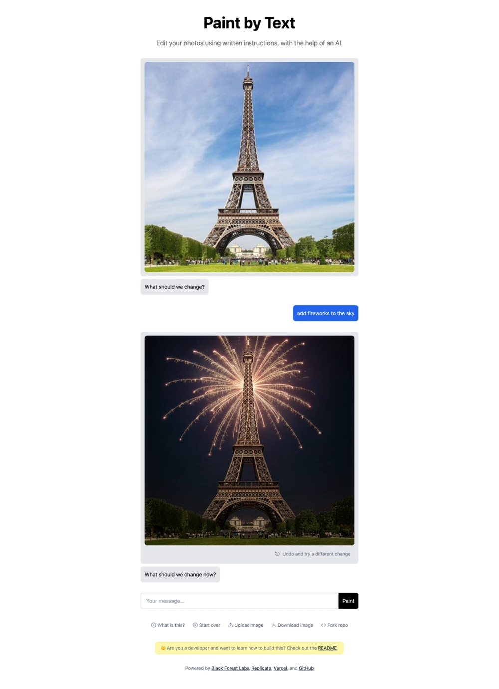Paint by Text screenshot | ATemplate.com