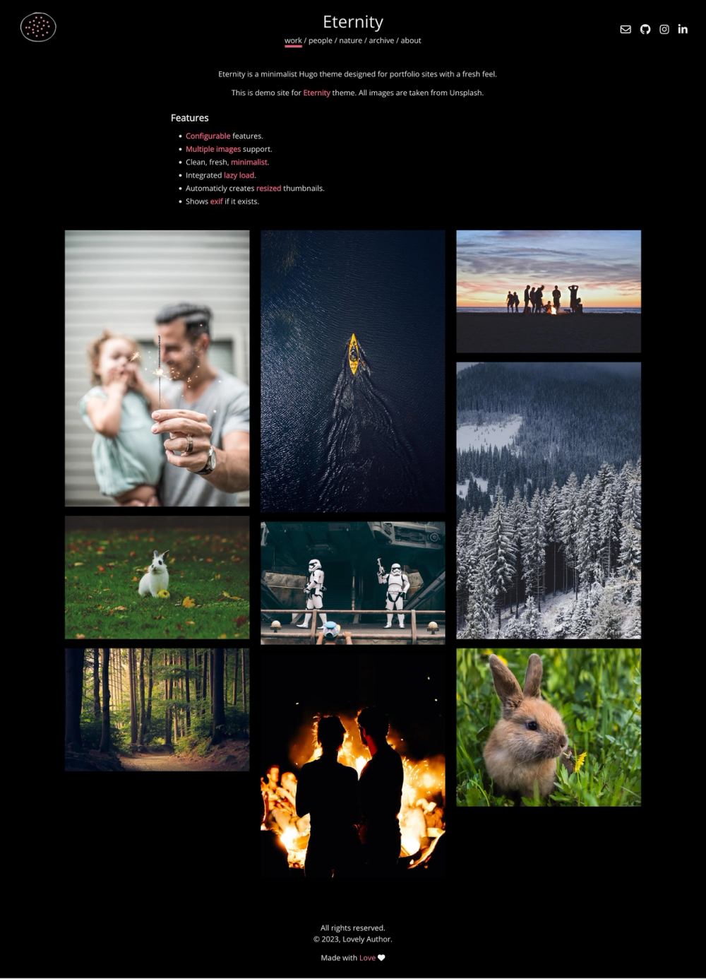 Eternity screenshot | ATemplate.com
