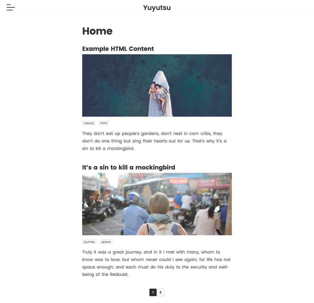 Yuyutsu screenshot | ATemplate.com