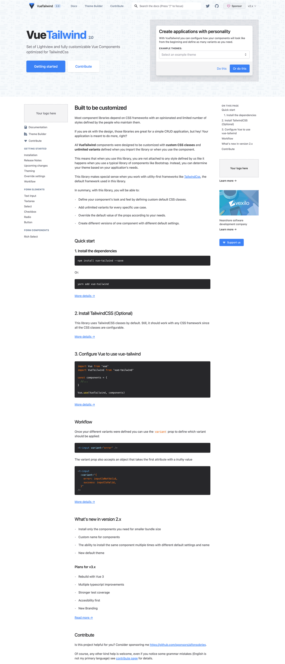 Vue-Tailwind screenshot | ATemplate.com