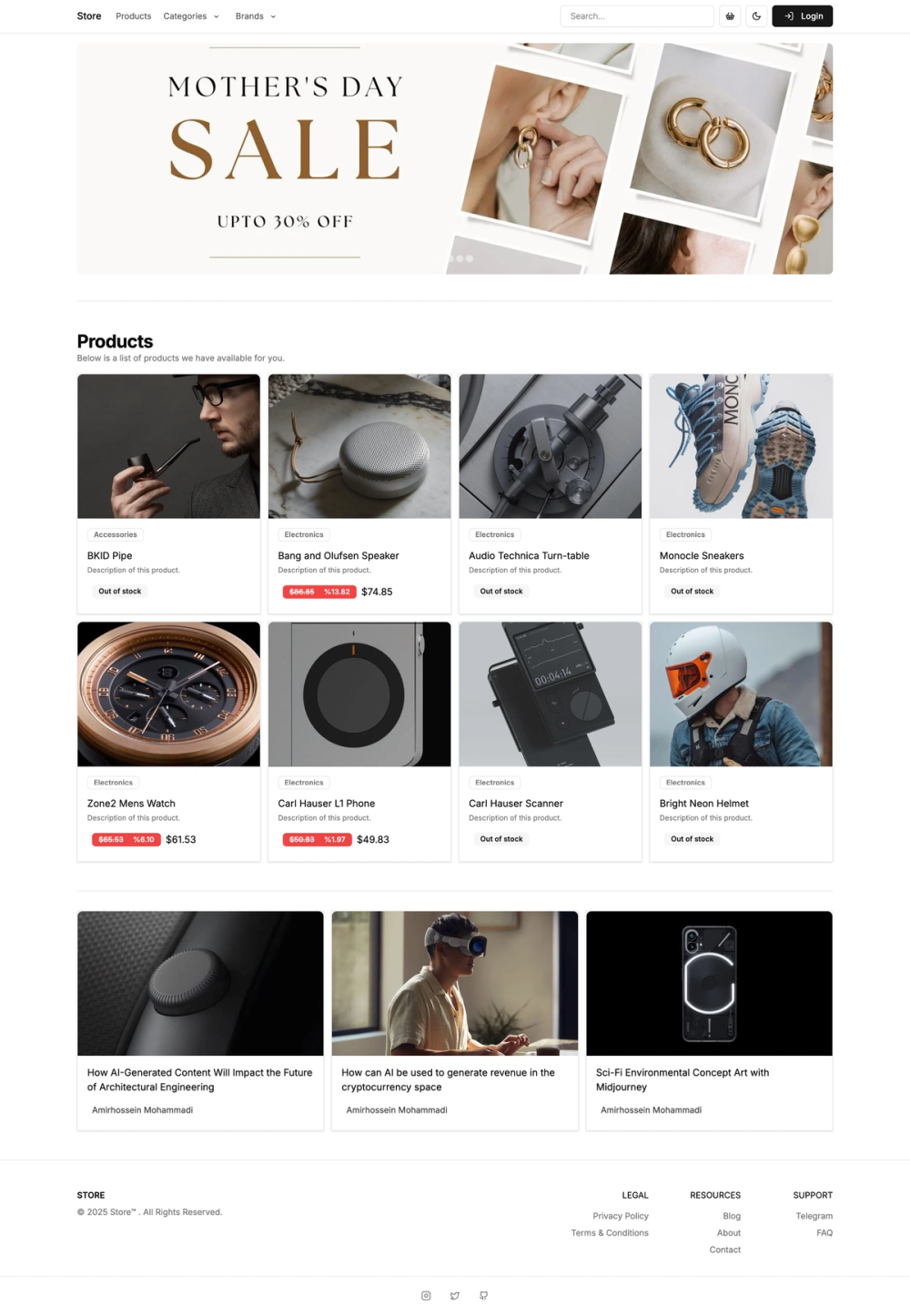 next-prisma-tailwind-ecommerce screenshot | ATemplate.com