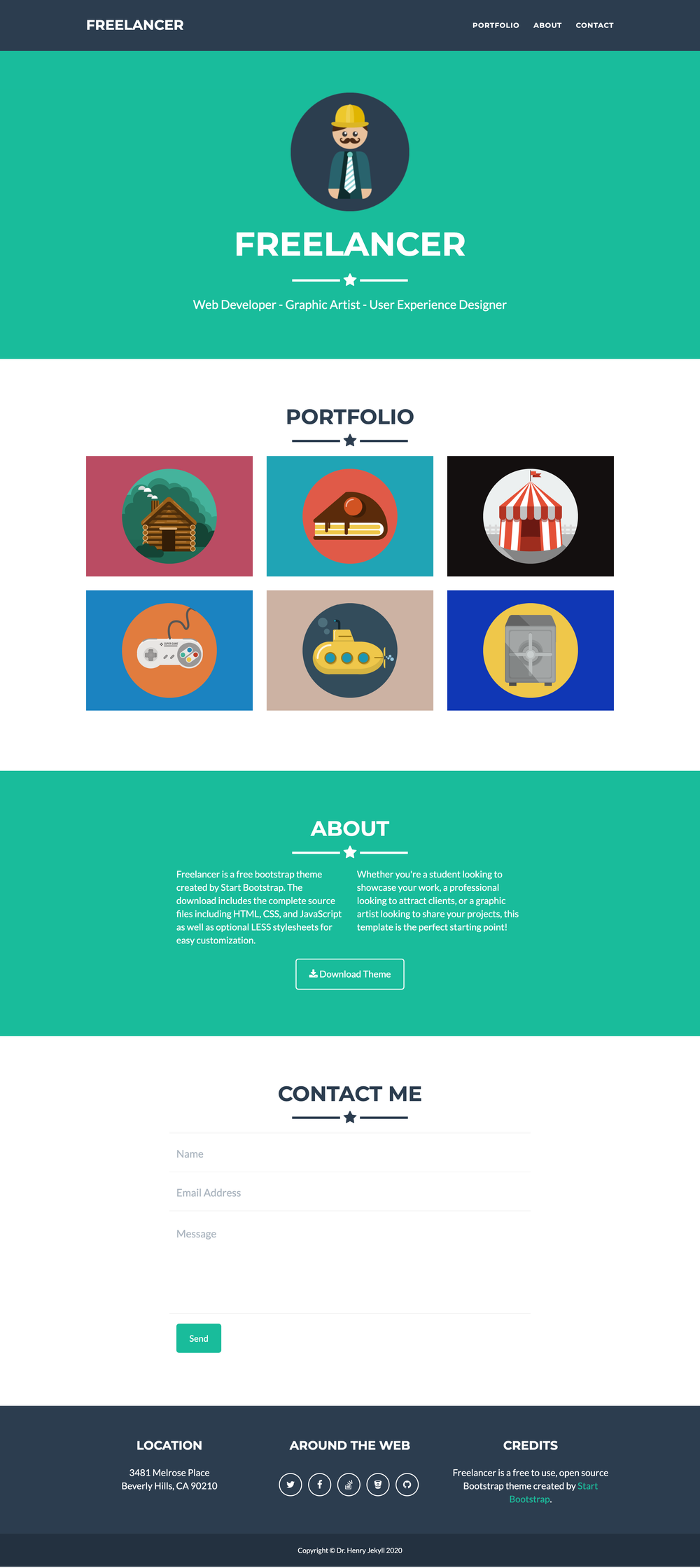 freelancer-theme screenshot | ATemplate.com