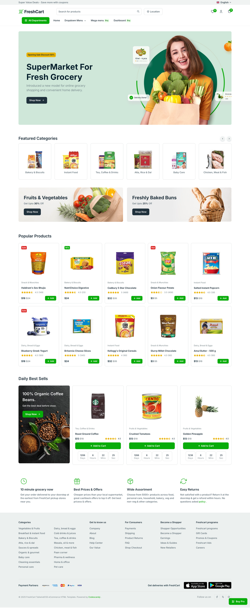 freshcart-tailwind-HTML screenshot | ATemplate.com