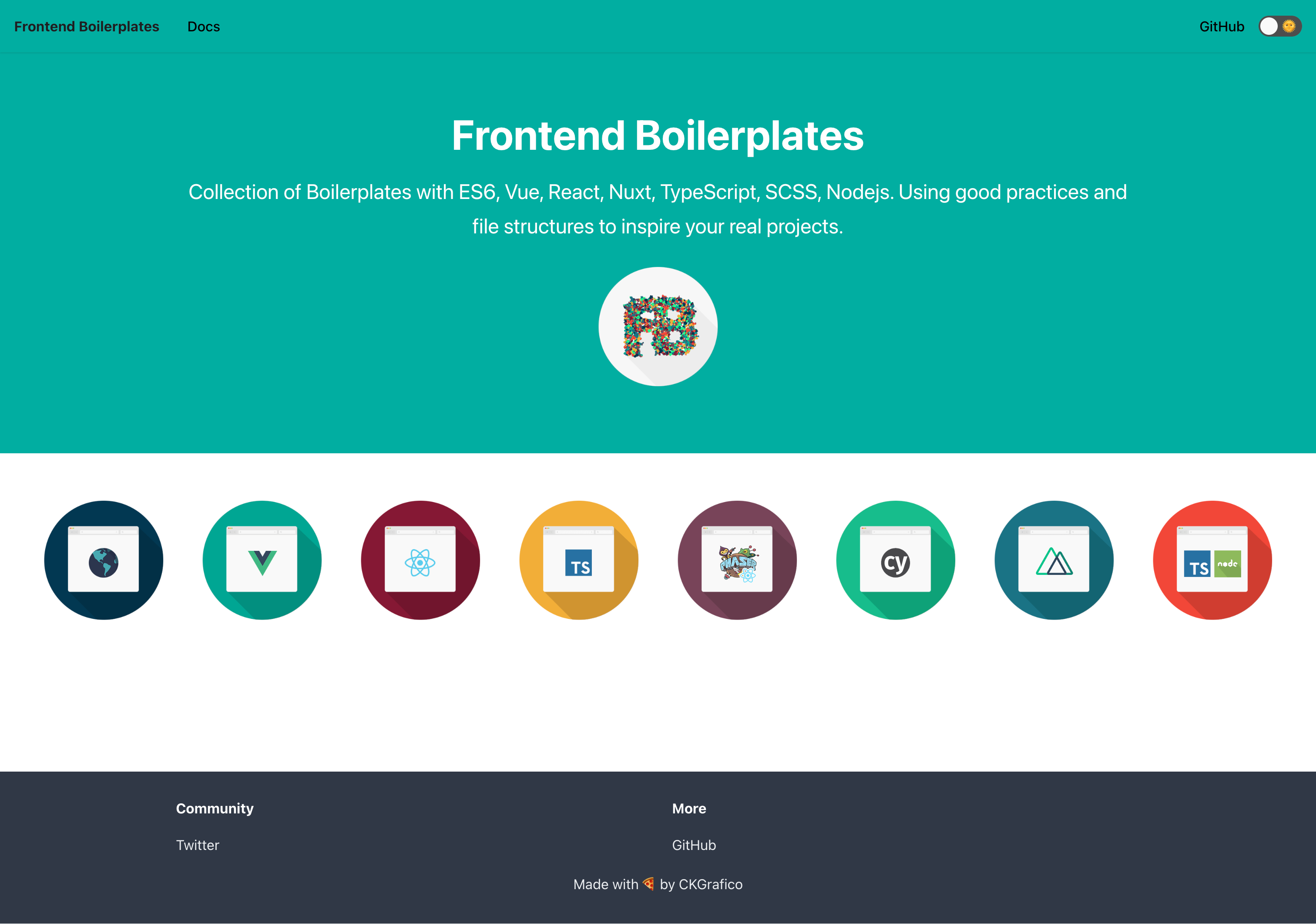 Frontend Boilerplates screenshot | ATemplate.com