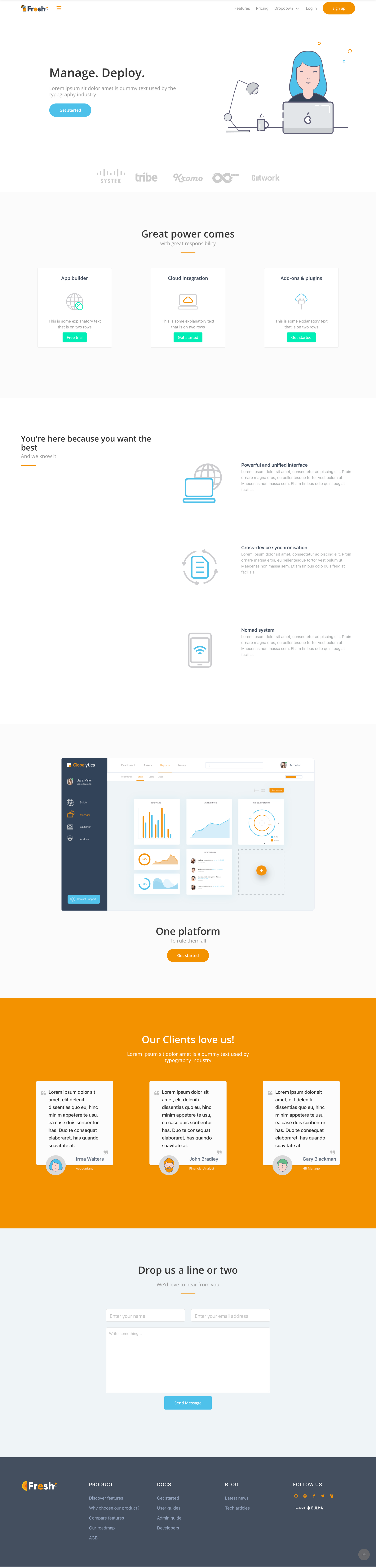 hugo-fresh screenshot | ATemplate.com