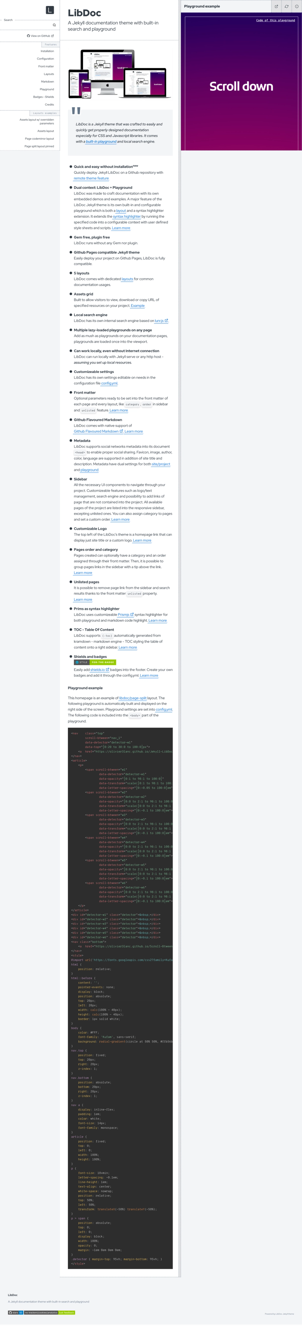 Jekyll-LibDoc screenshot | ATemplate.com