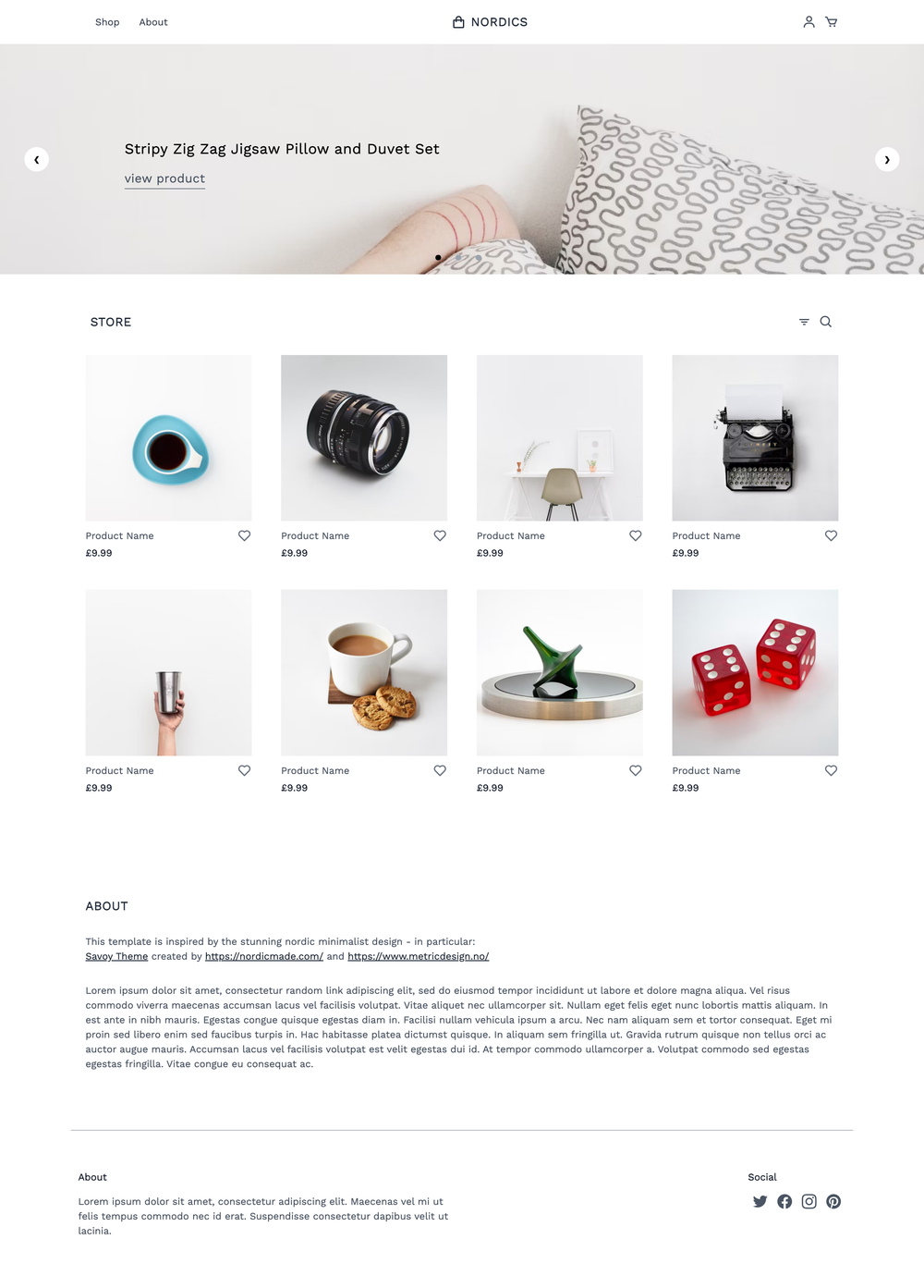 Nordic Store screenshot | ATemplate.com