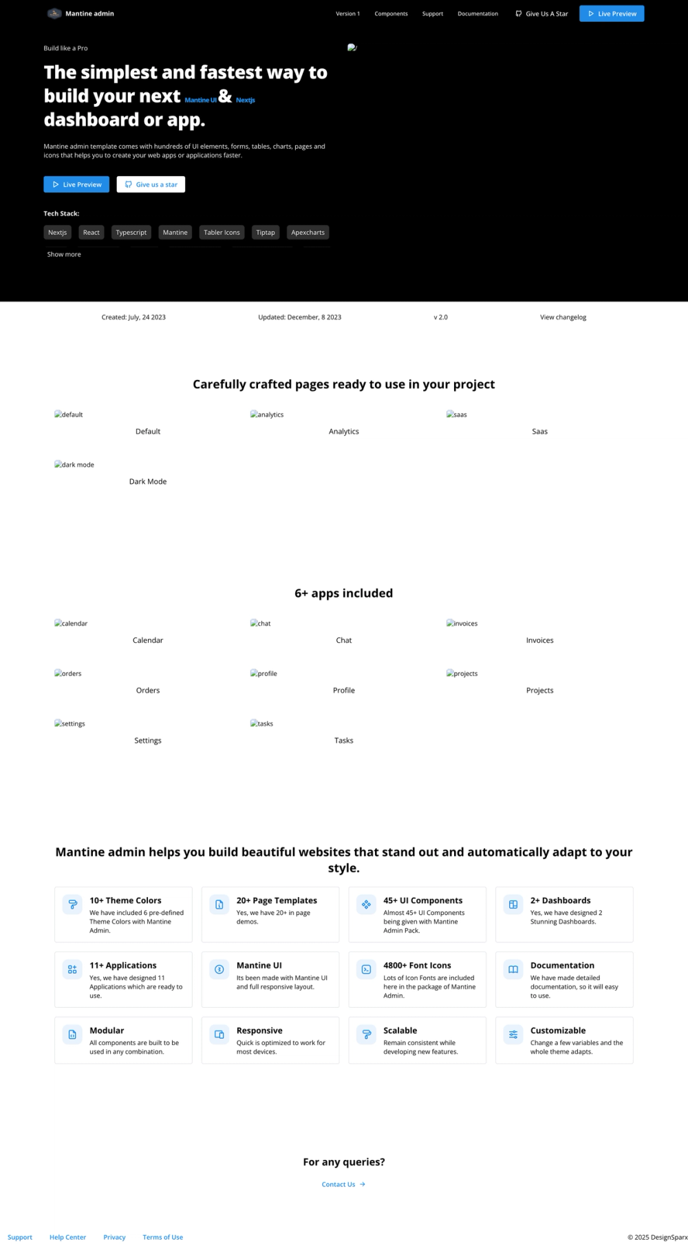 mantine-analytics-dashboard screenshot | ATemplate.com