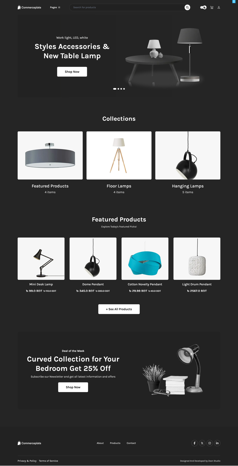 commerceplate screenshot | ATemplate.com