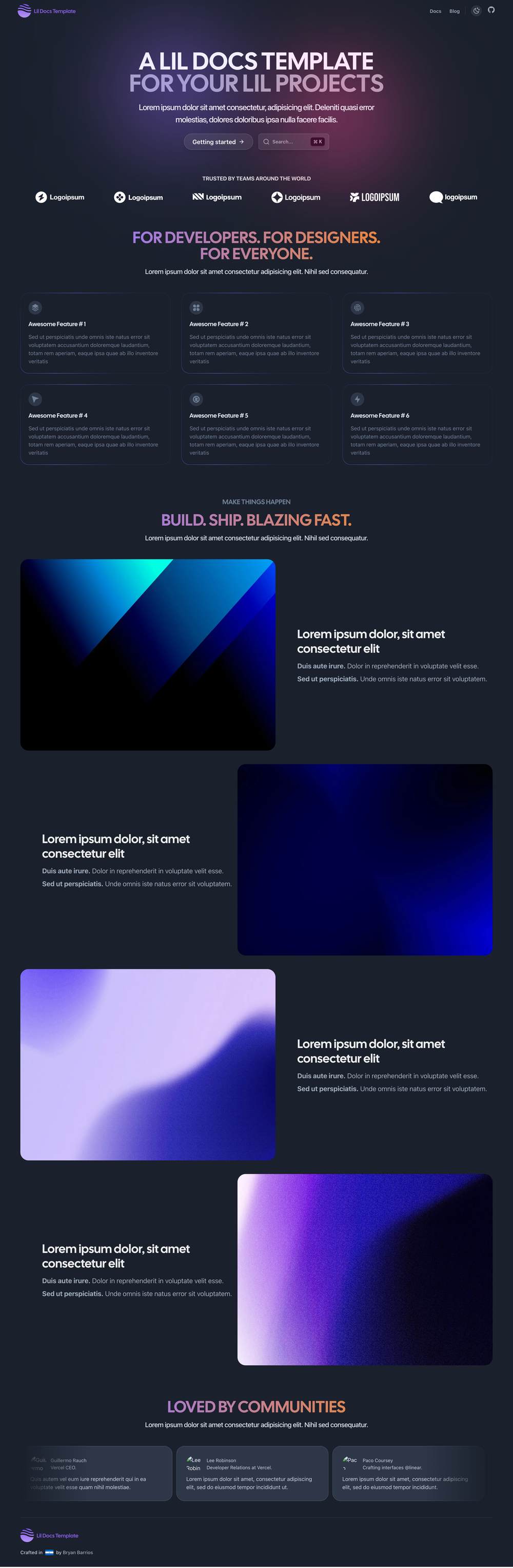 lil-docs-template screenshot | ATemplate.com