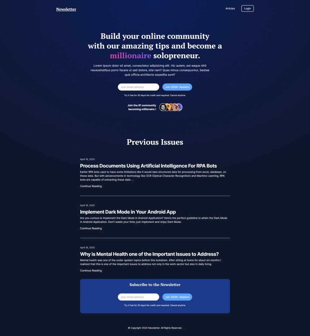 tw-newsletter-tpl screenshot | ATemplate.com