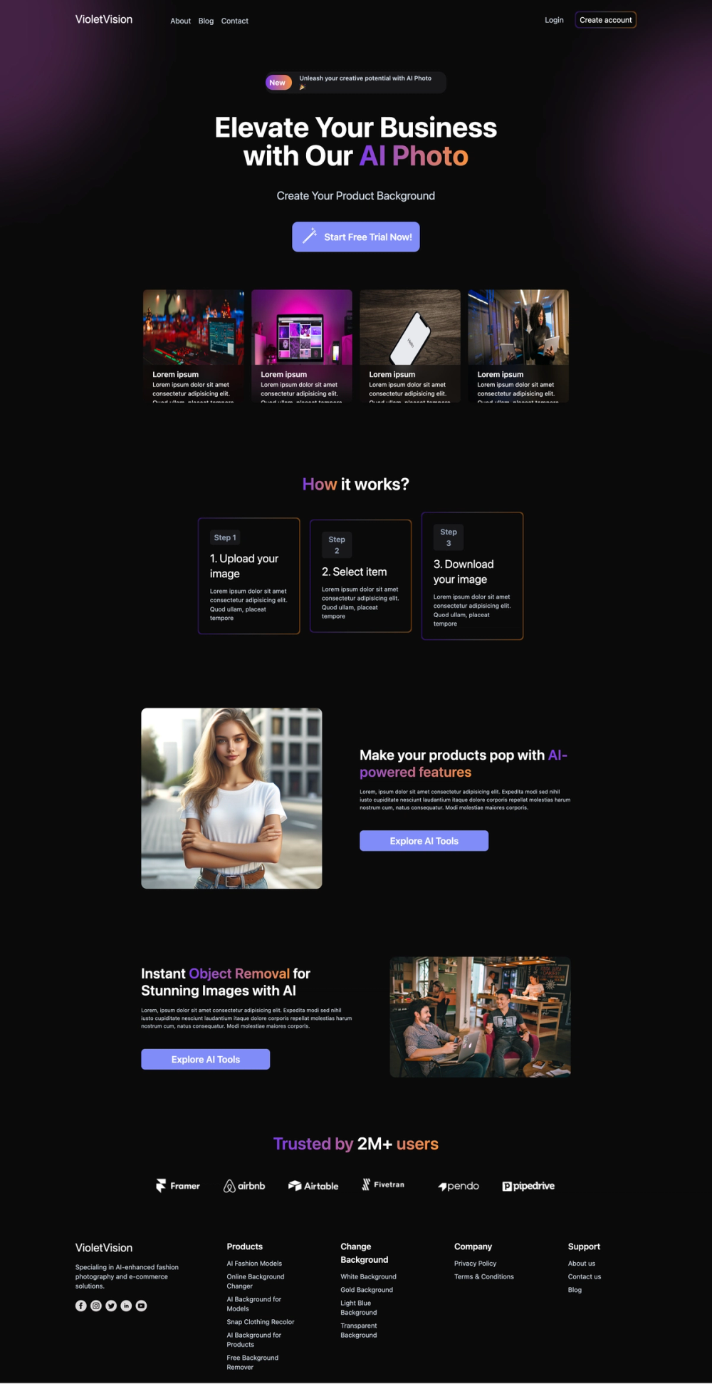 Violet Vision screenshot | ATemplate.com