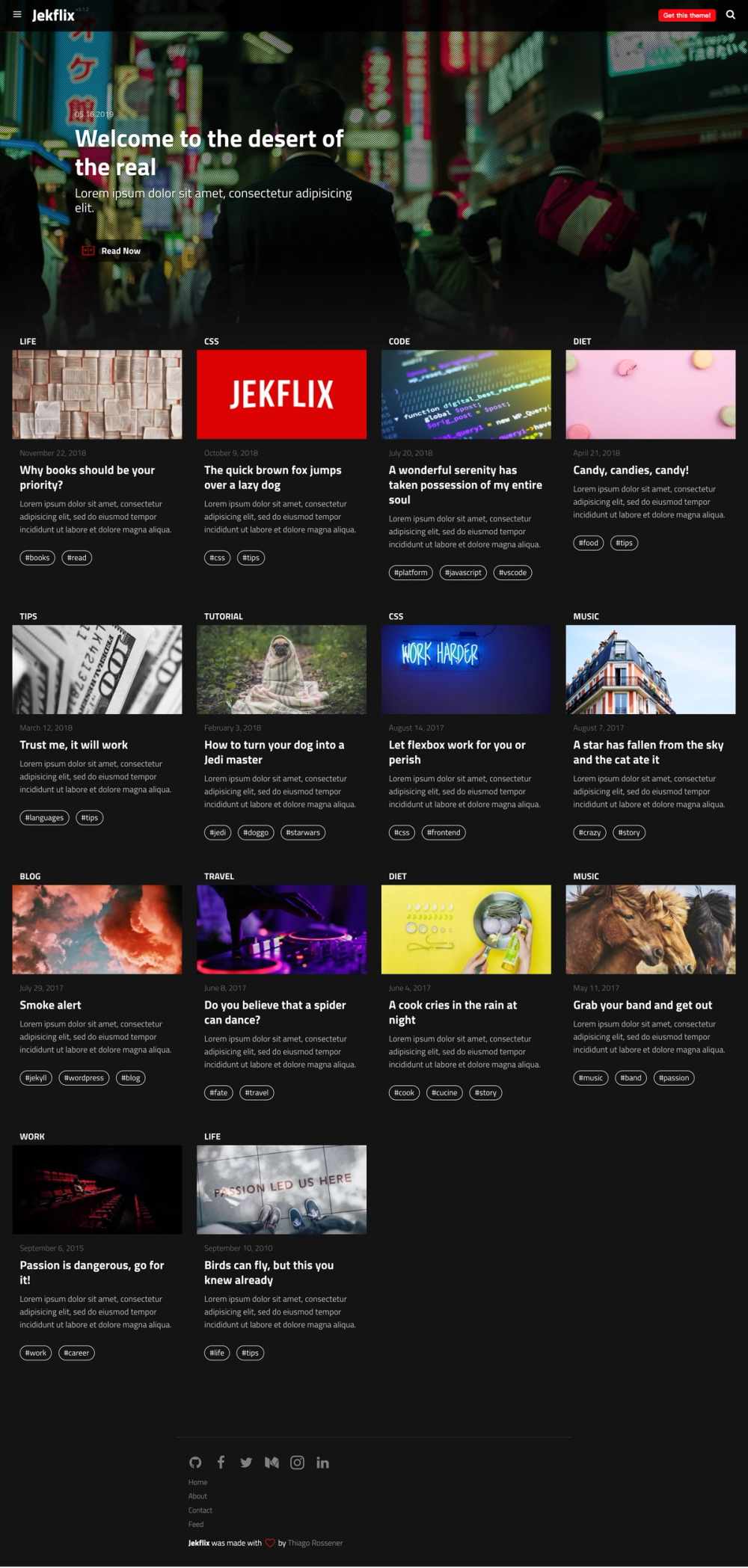 Jekflix Template screenshot | ATemplate.com