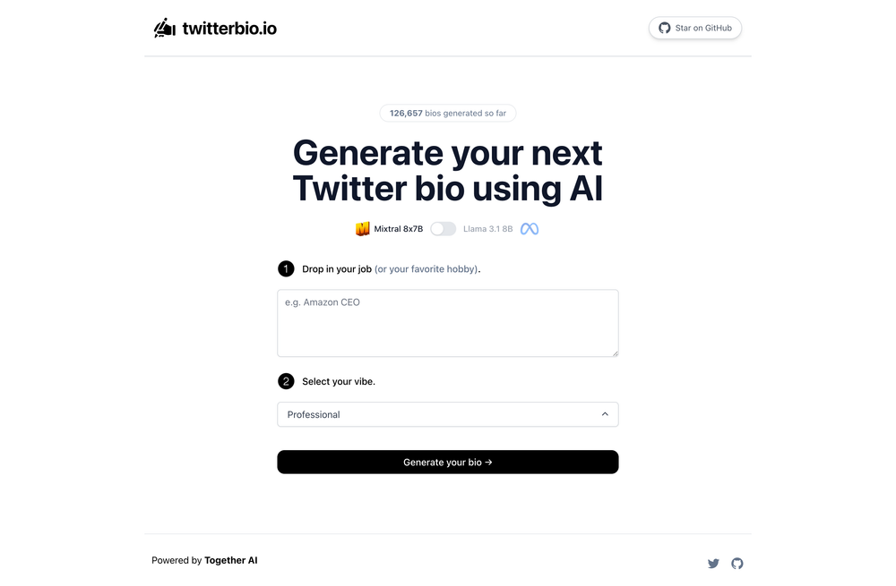 twitterbio screenshot | ATemplate.com
