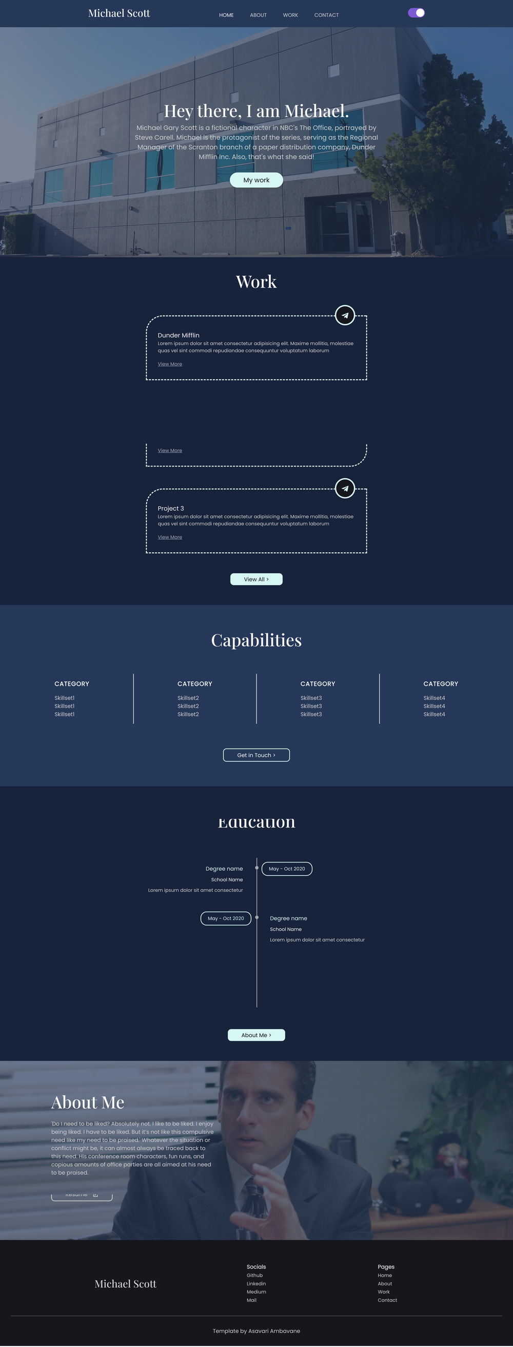 nextjs-portfolio-template screenshot | ATemplate.com