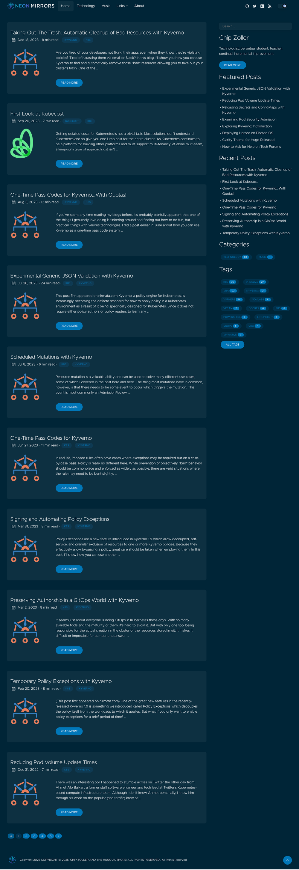 hugo-clarity screenshot | ATemplate.com