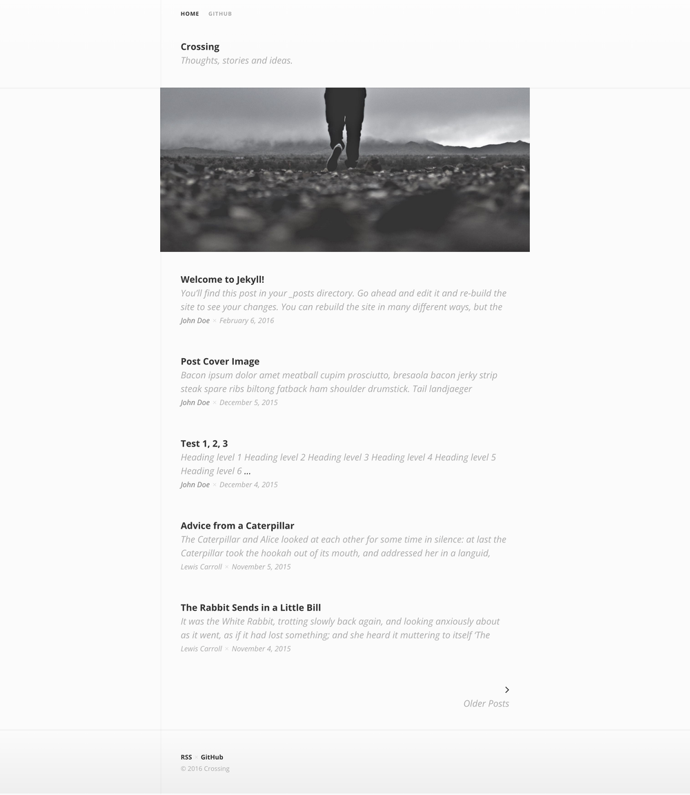 Crossing screenshot | ATemplate.com