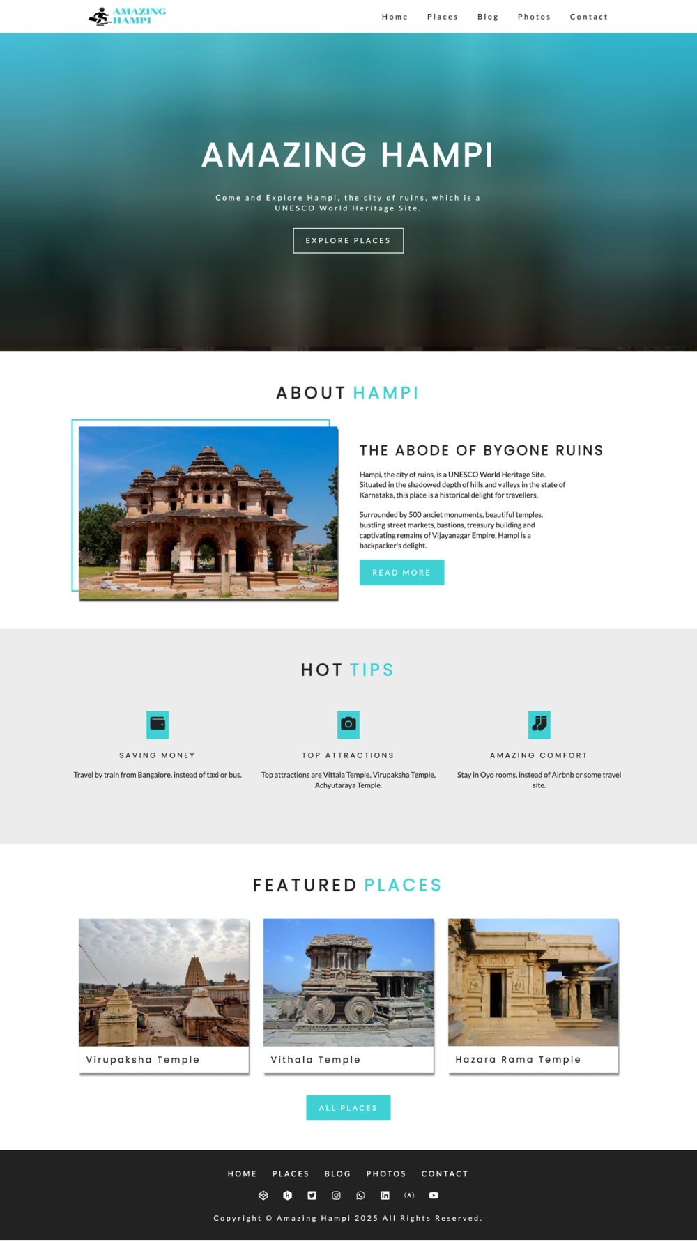 tourism-hampi screenshot | ATemplate.com