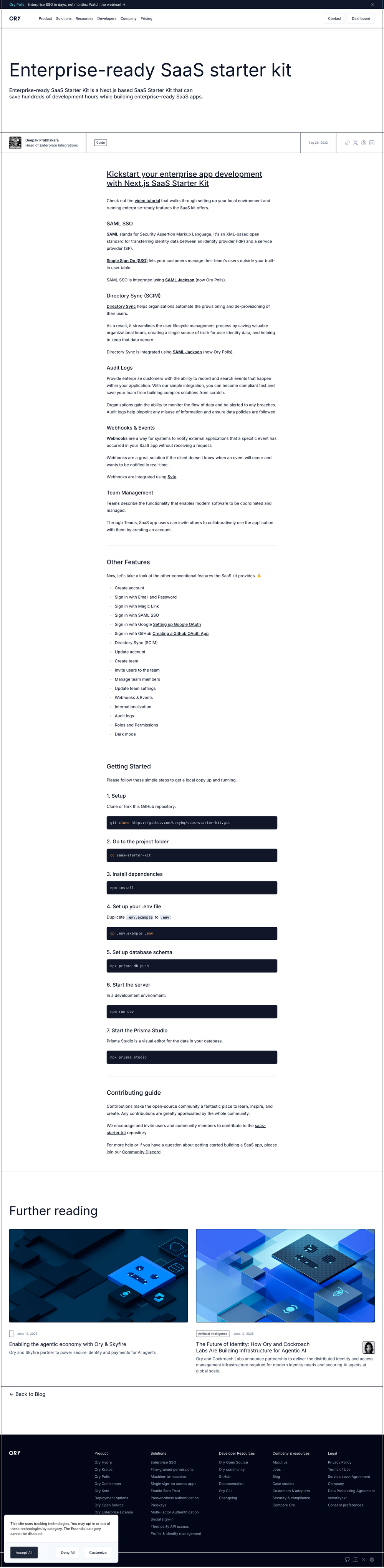 SaaS Starter Kit screenshot | ATemplate.com