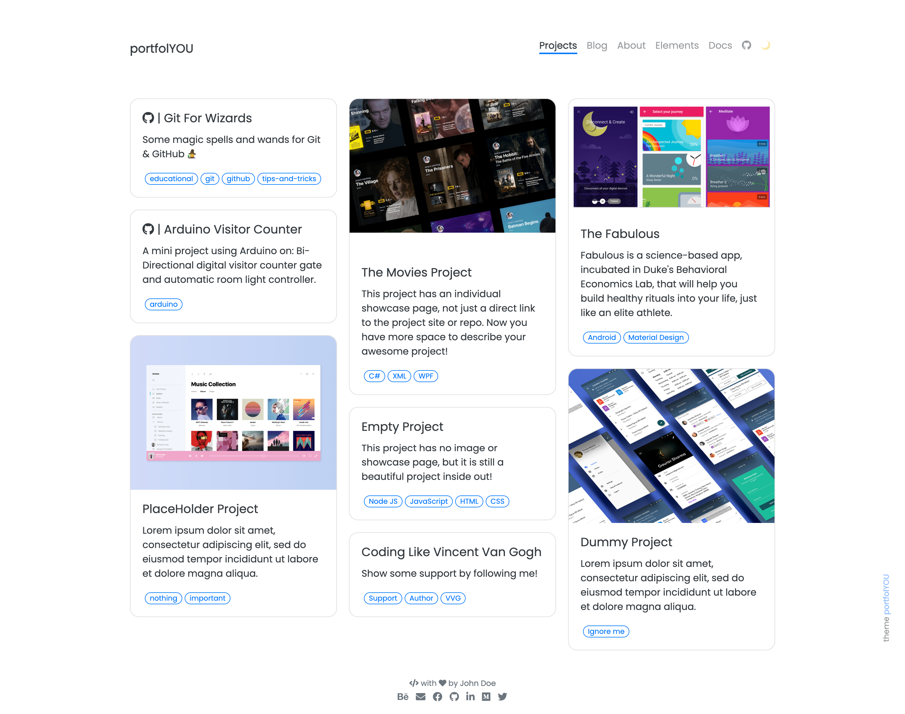 portfolYOU screenshot | ATemplate.com