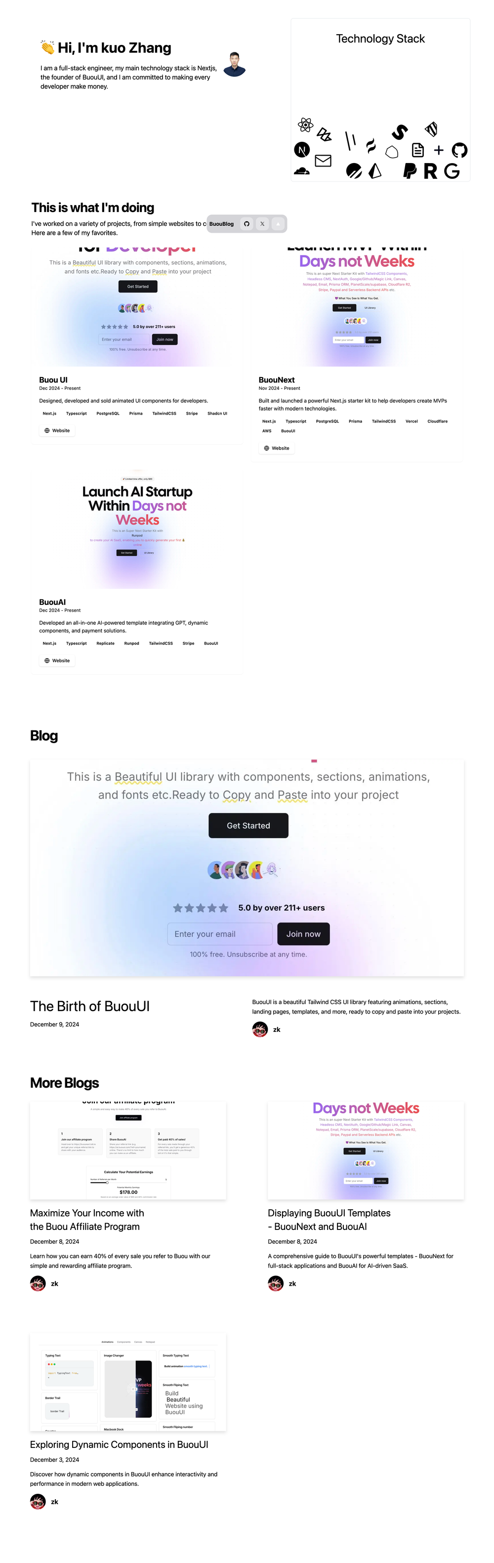 portfolio screenshot | ATemplate.com