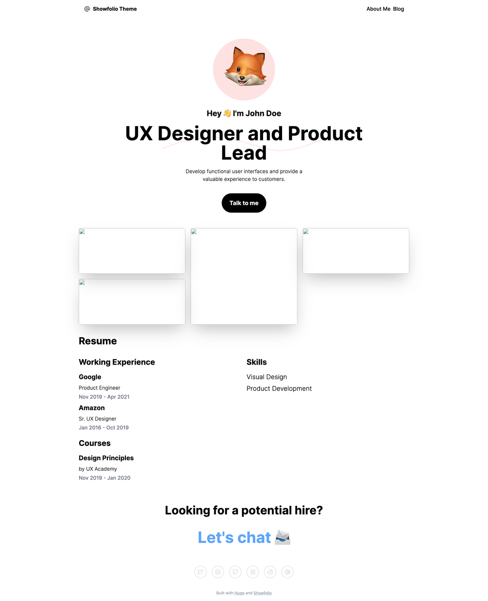 Showfolio Theme screenshot | ATemplate.com