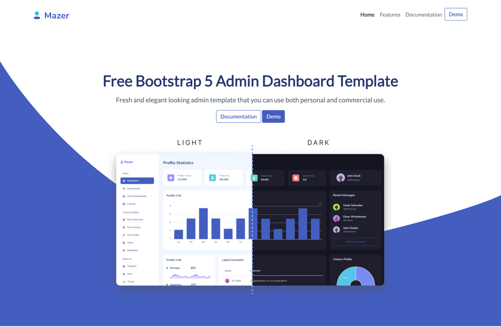 mazer screenshot | ATemplate.com