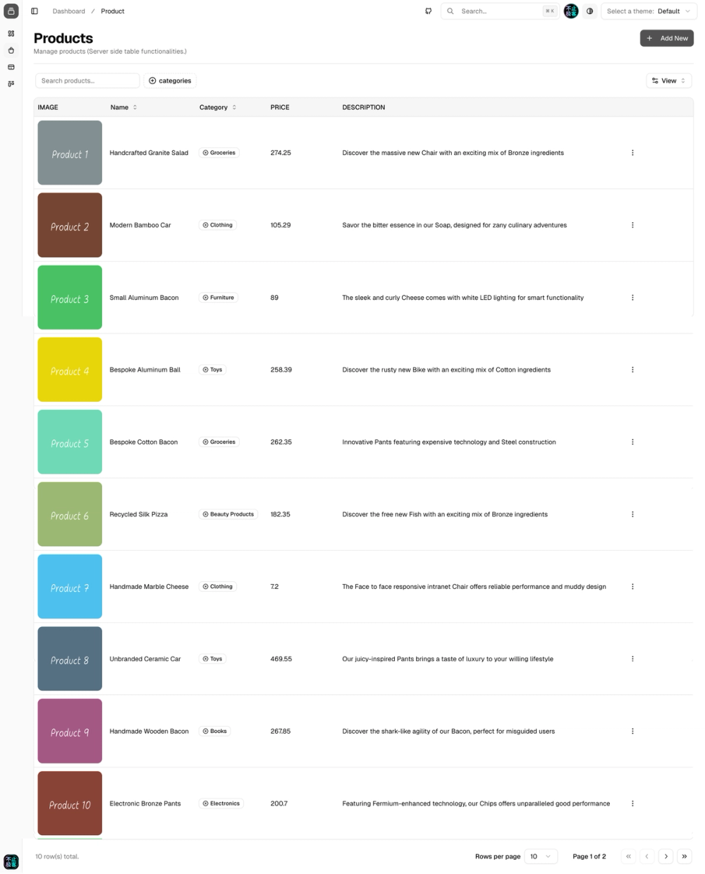 next-shadcn-dashboard-starter screenshot | ATemplate.com