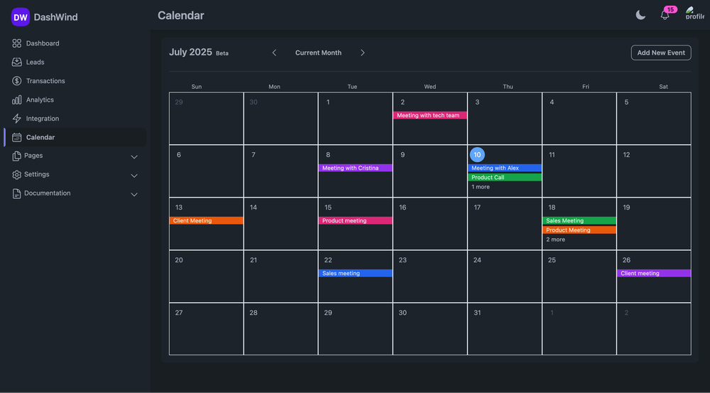 daisyui-admin-dashboard-template screenshot | ATemplate.com
