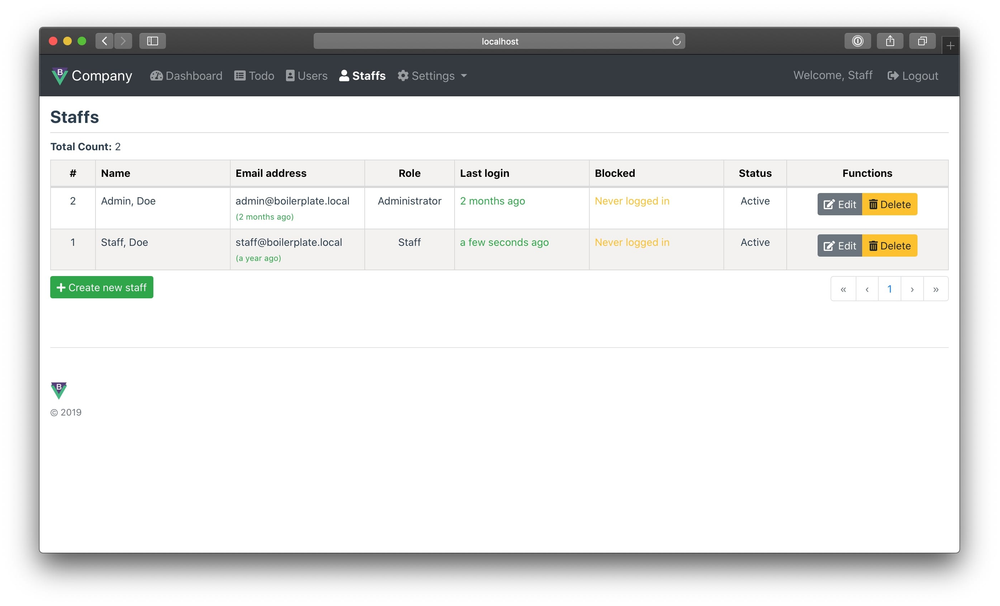nodejs-vuejs-mysql-boilerplate screenshot | ATemplate.com