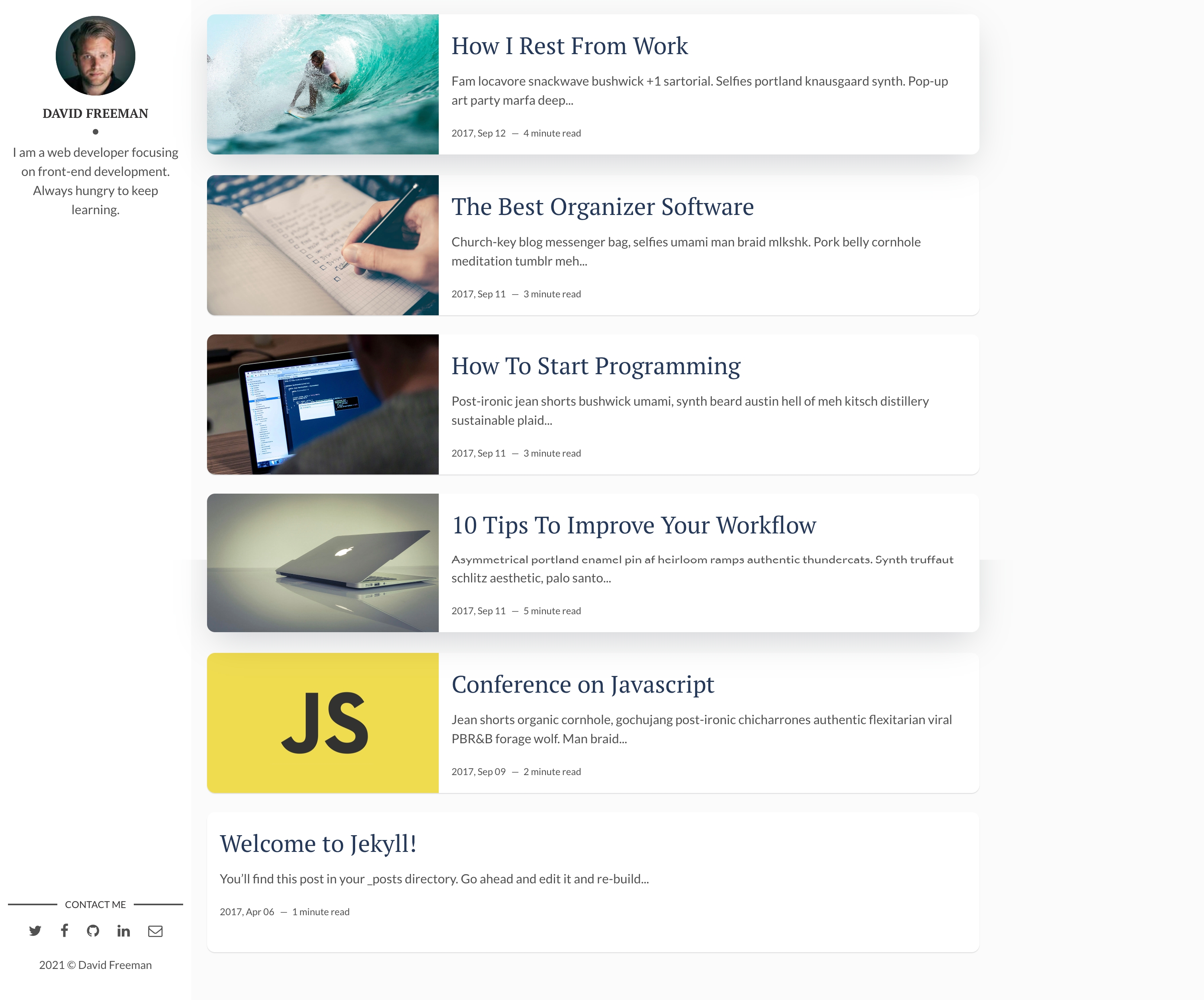 Flexible-Jekyll screenshot | ATemplate.com