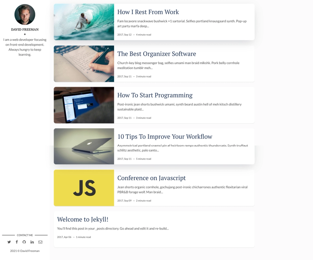 Flexible-Jekyll screenshot | ATemplate.com