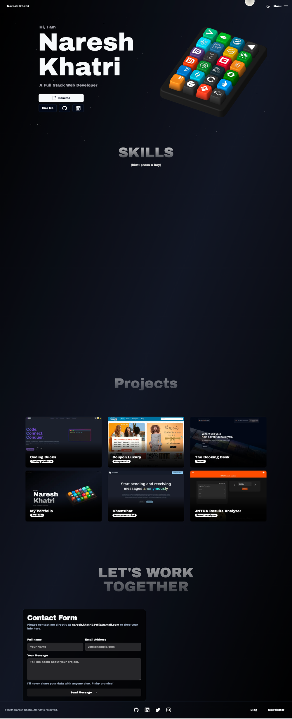 Naresh Khatri screenshot | ATemplate.com