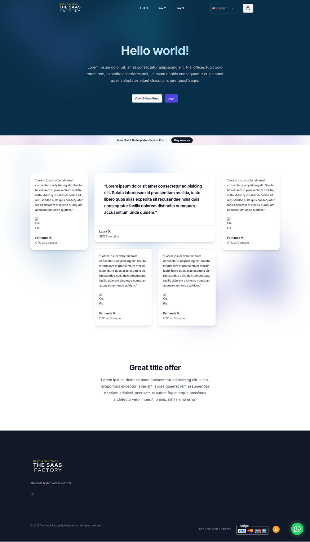 next-14-saas-boilerplate screenshot | ATemplate.com