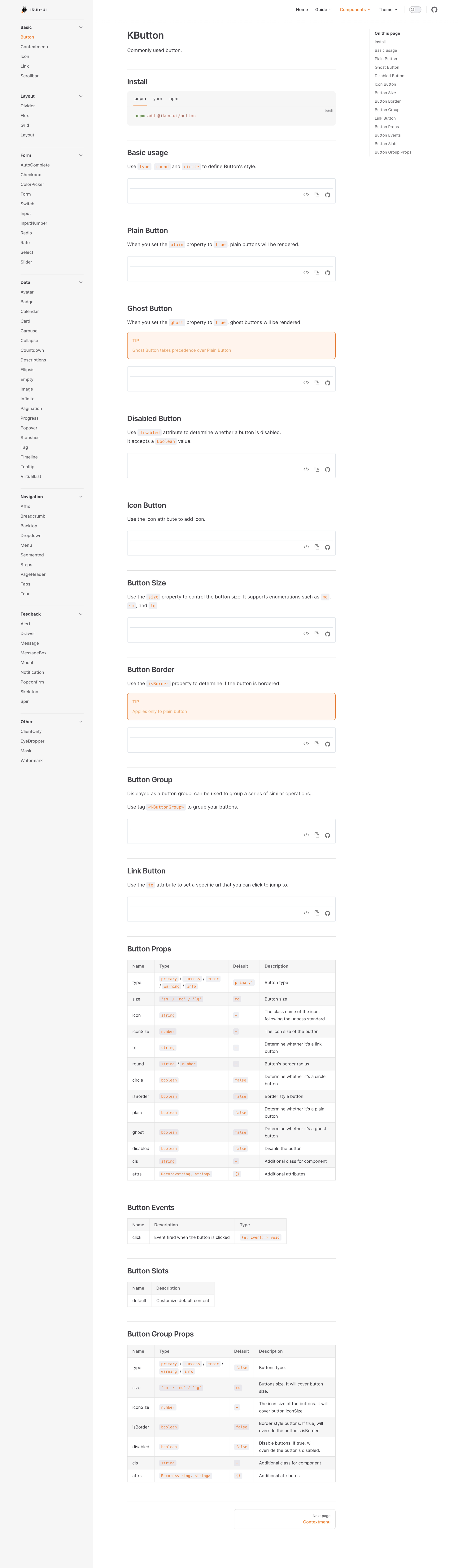ikun-ui screenshot | ATemplate.com