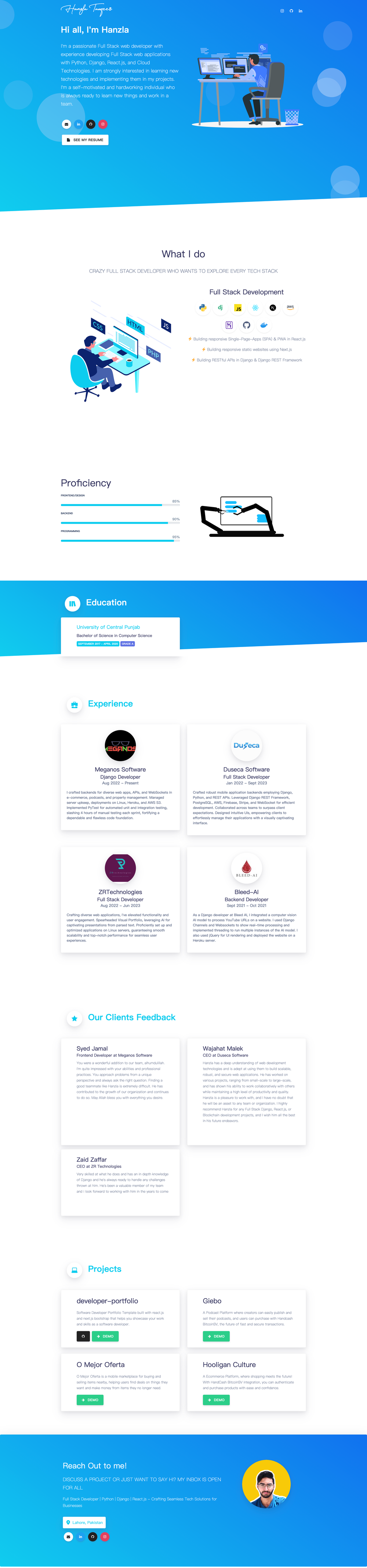 developer-portfolio screenshot | ATemplate.com