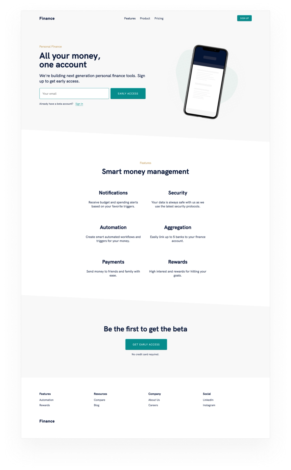 gatsby-starter-saas-marketing screenshot | ATemplate.com