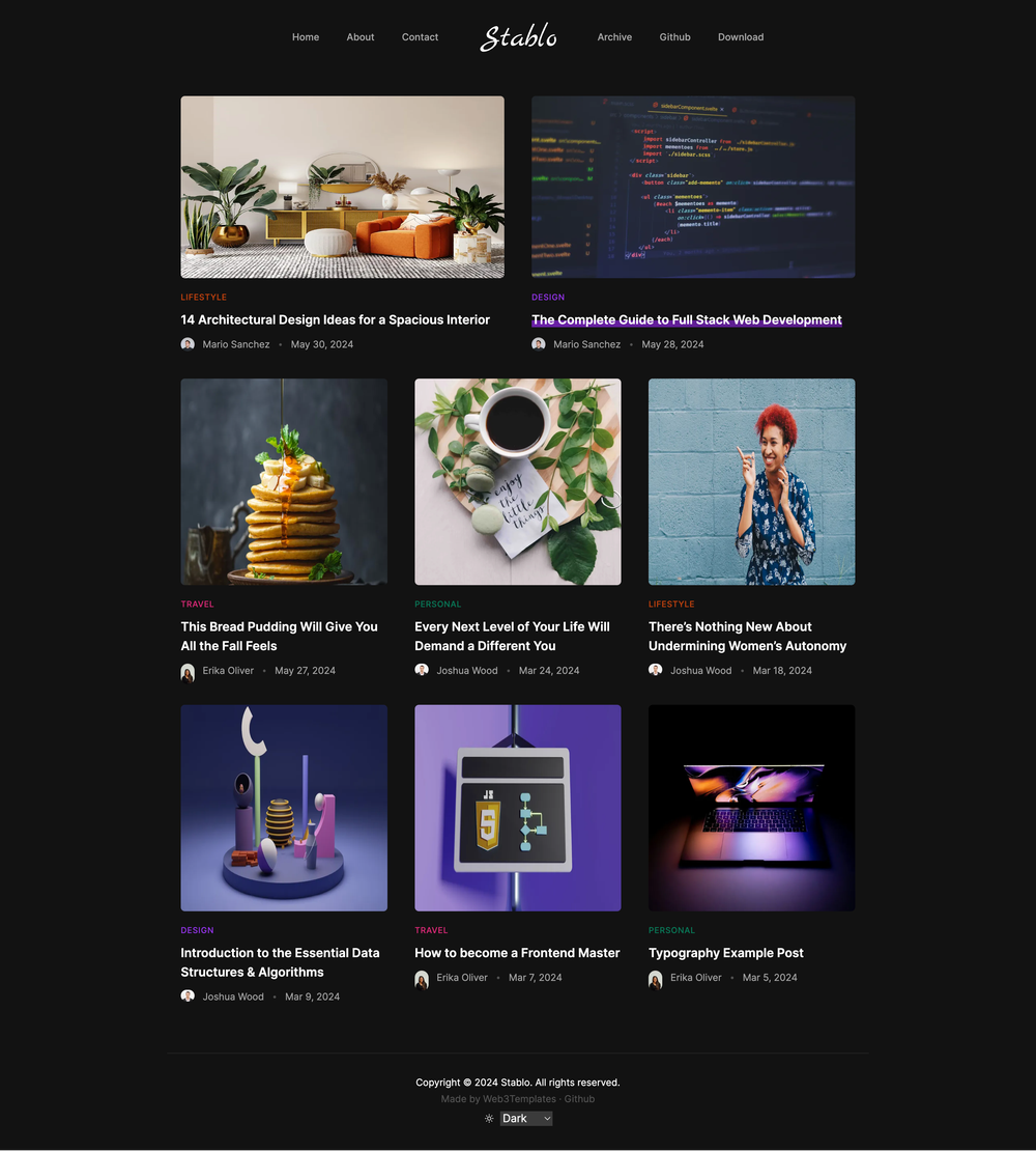 stablo-astro screenshot | ATemplate.com