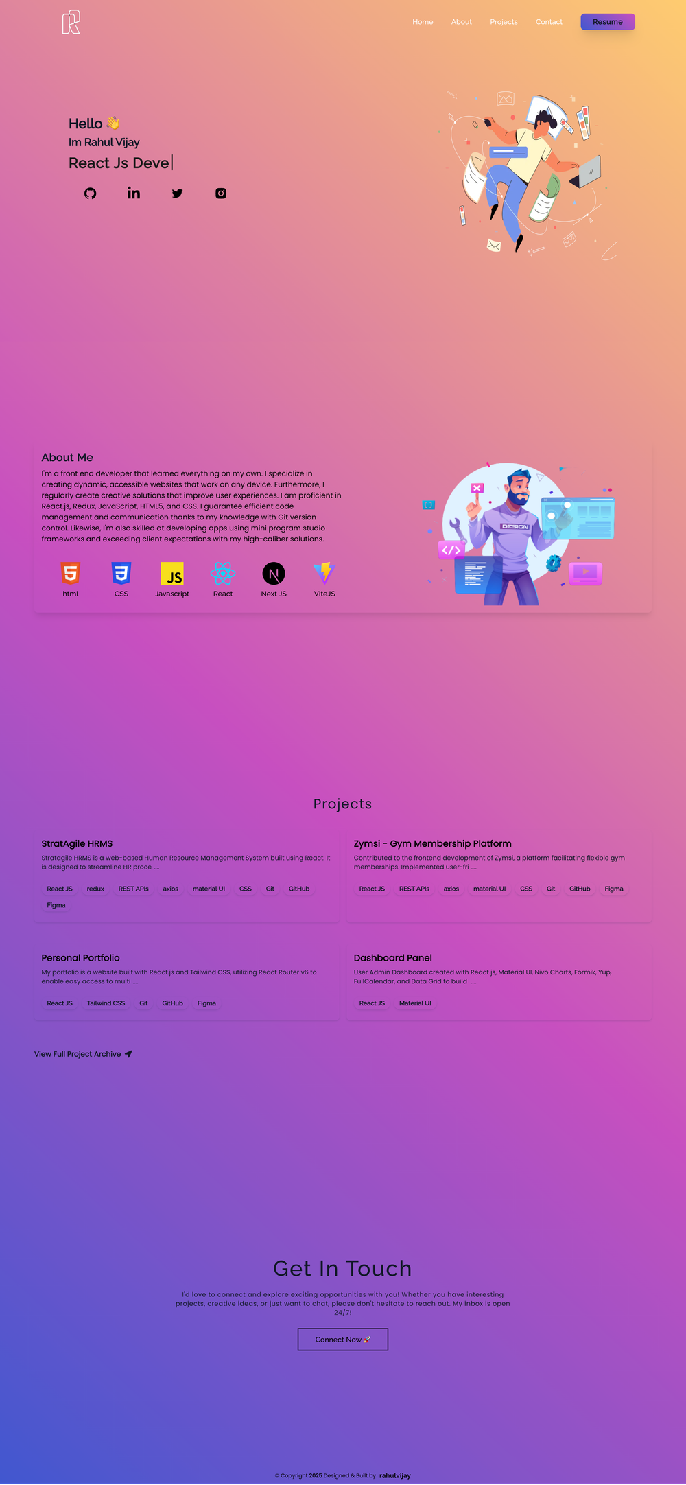 portfolio screenshot | ATemplate.com