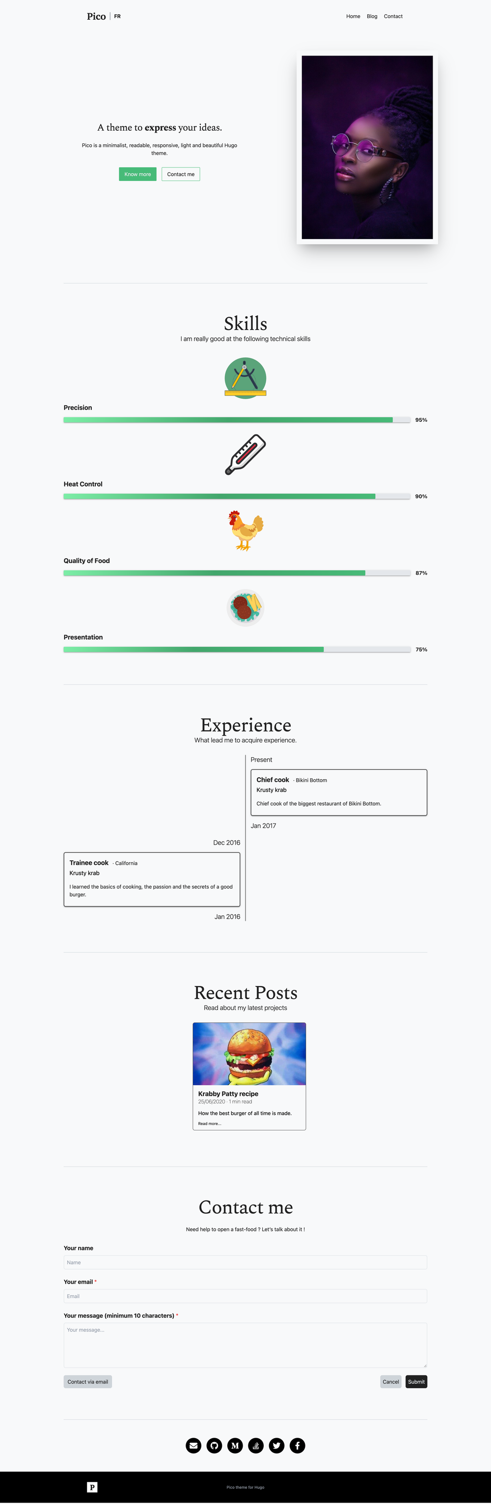 Pico screenshot | ATemplate.com