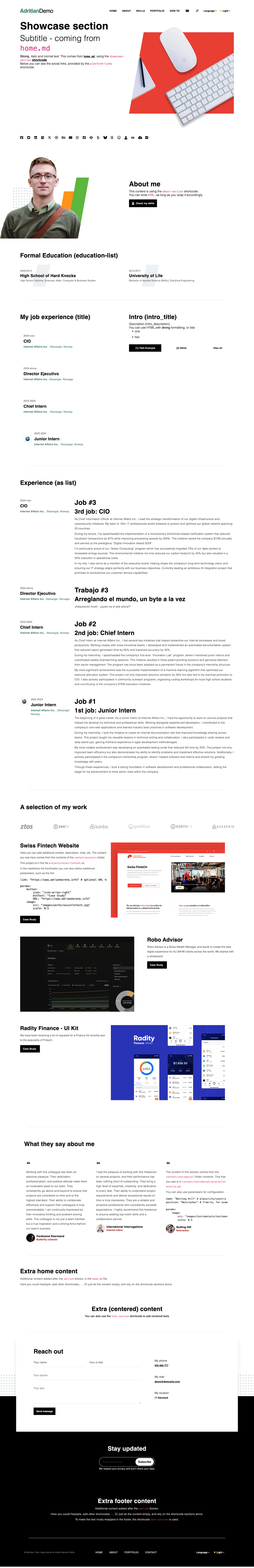 Adritian-Free-Hugo-Theme screenshot | ATemplate.com