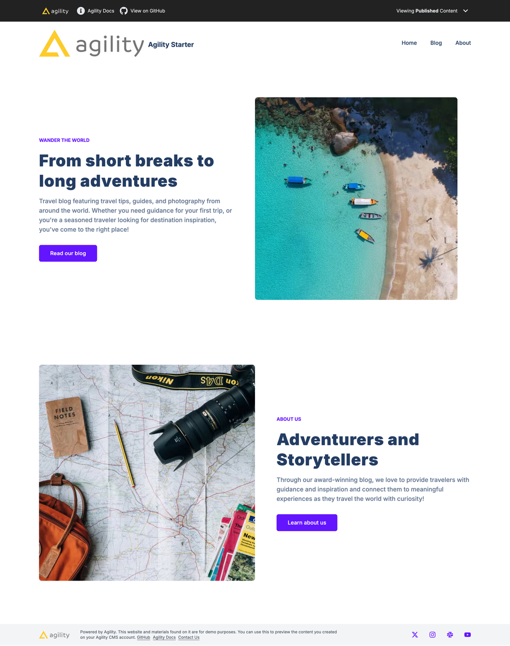 agilitycms-nextjs-starter screenshot | ATemplate.com