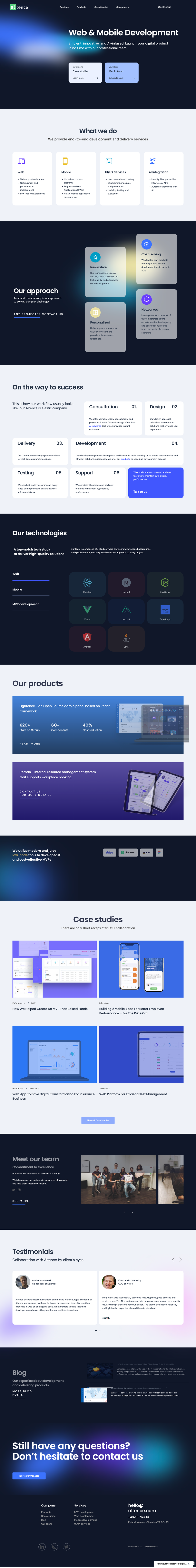 Lightence screenshot | ATemplate.com