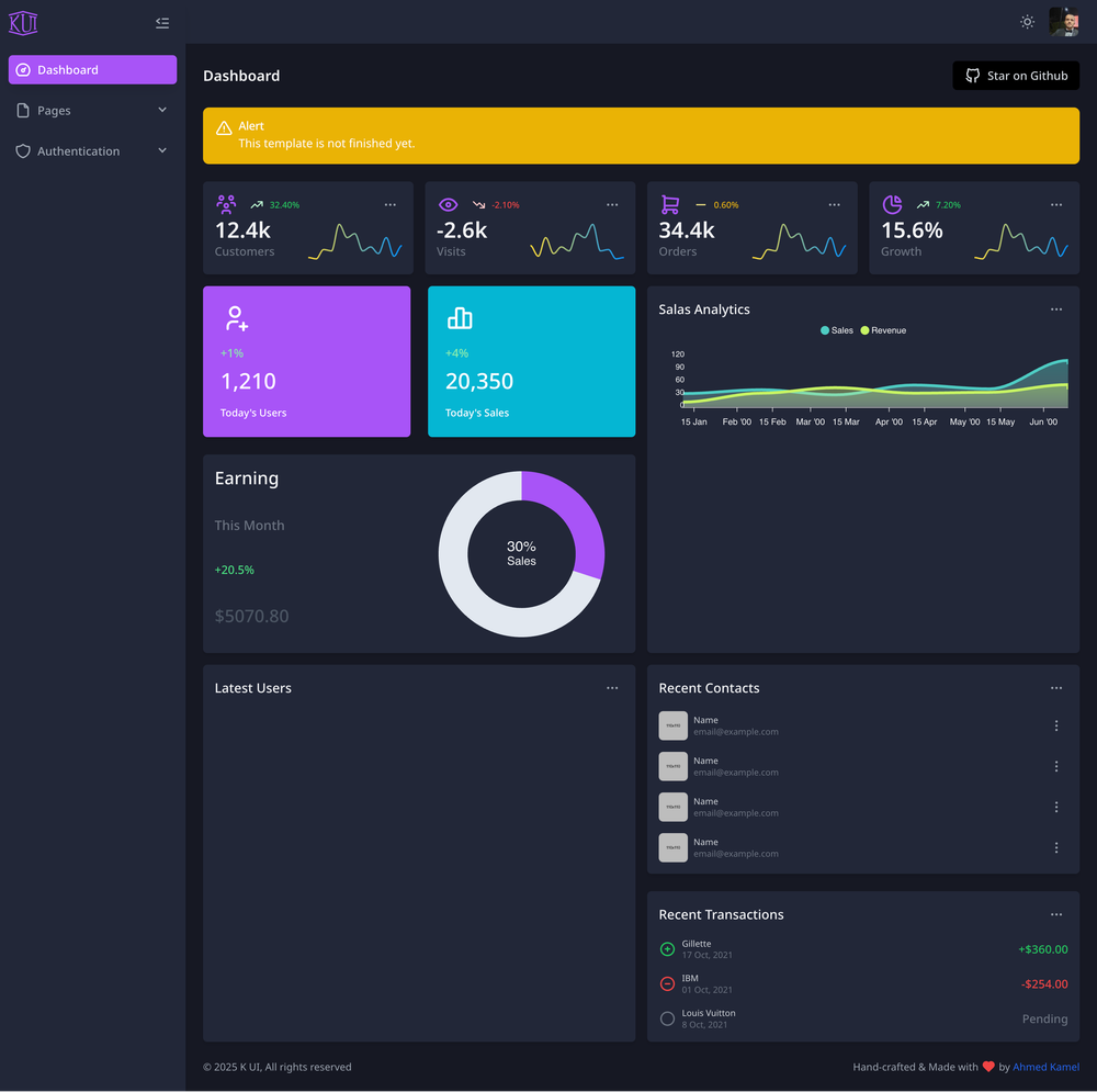 kui-dashboard-vue screenshot | ATemplate.com