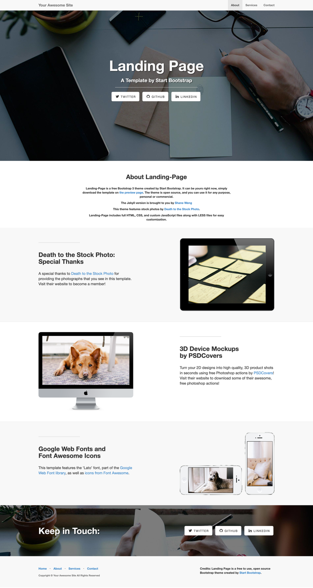  landing-page-theme screenshot | ATemplate.com